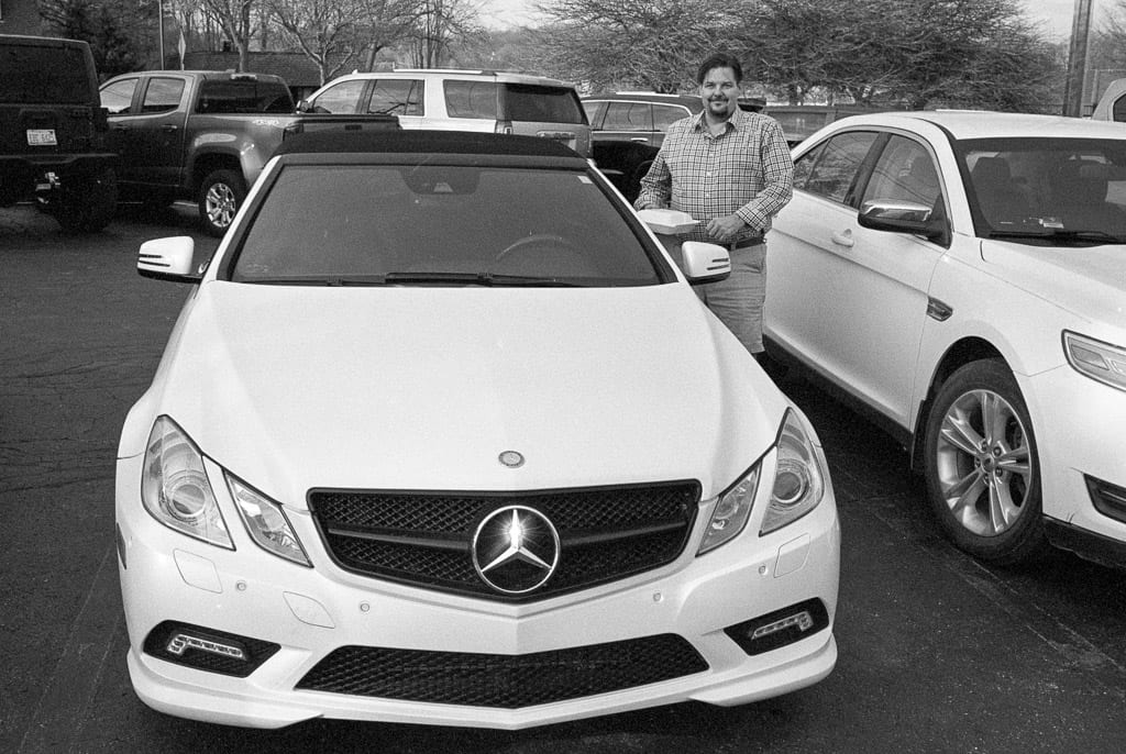 Jeff with his Mercedes